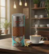 Vanilla Flavour 100gm Freeze Dried Instant Coffee Jar