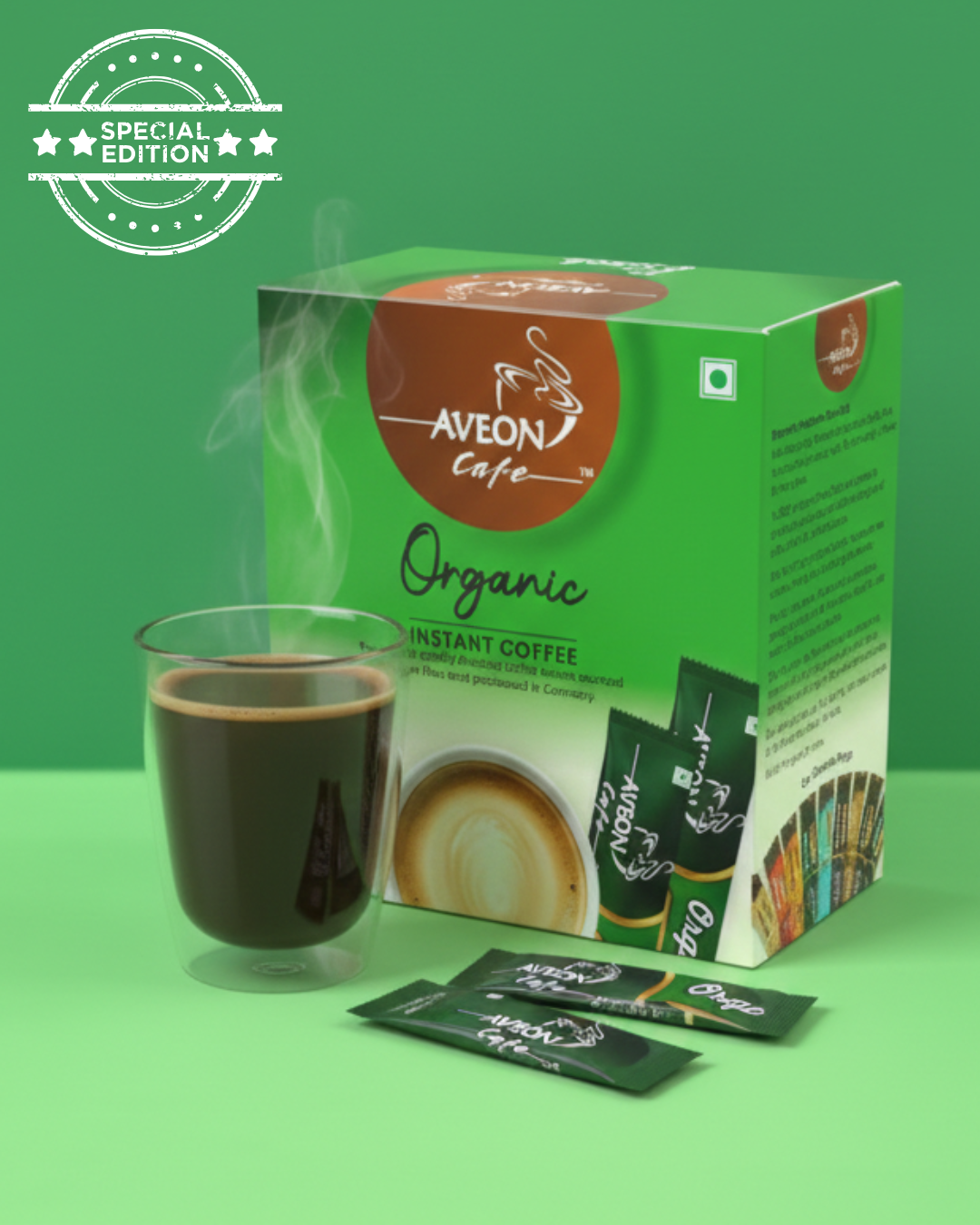 Organic Instant Coffee 25 Sachets - 50g Monocarton