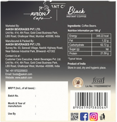 Black Instant Coffee 25 Sachets - 50g Monocarton