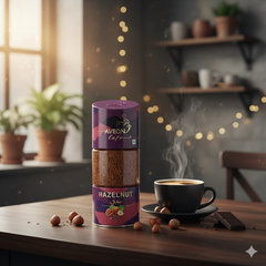 Hazelnut Flavour 100gm Freeze Dried Instant Coffee Jar
