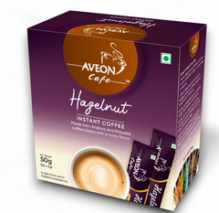 Hazelnut flavour Instant Coffee 25 Sachets - 50g Monocarton