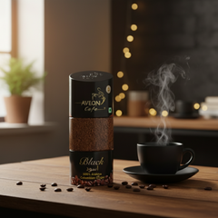 Black 100gm Freeze Dried Instant Coffee Jar